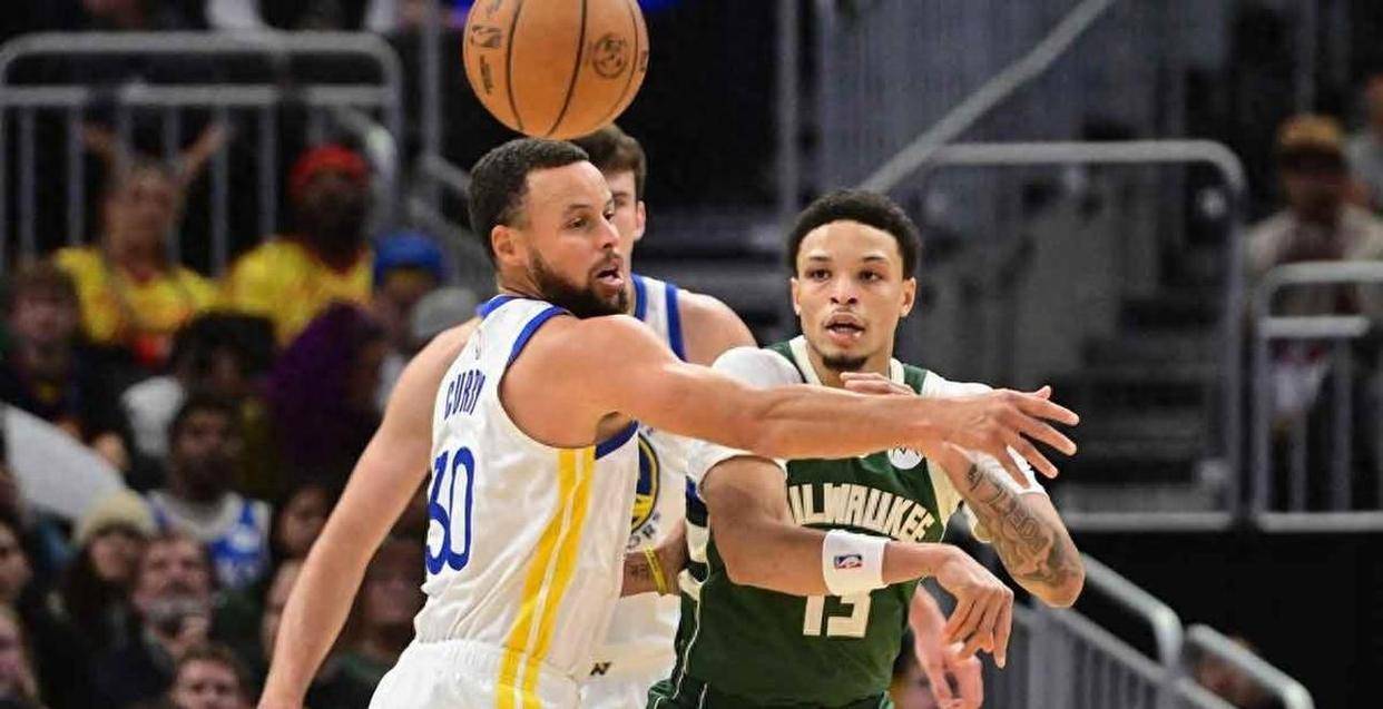 雄鹿完胜广州队，库里带队取胜